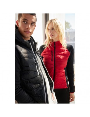 Sporty hooded jacket in attractive mixed materials