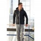 Sporty hooded jacket in attractive mixed materials