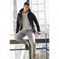 Sporty hooded jacket in attractive mixed materials