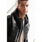 Sporty hooded jacket in attractive mixed materials