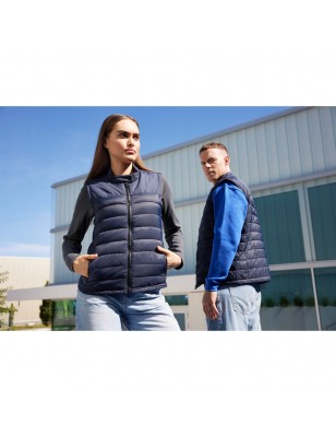 Padded vest with stand-up collar for promotion and life style