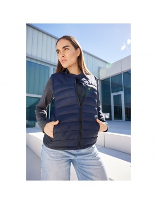 Padded vest with stand-up collar for promotion and life style