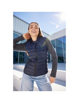 Padded vest with stand-up collar for promotion and life style