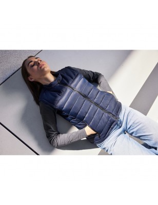 Padded vest with stand-up collar for promotion and life style