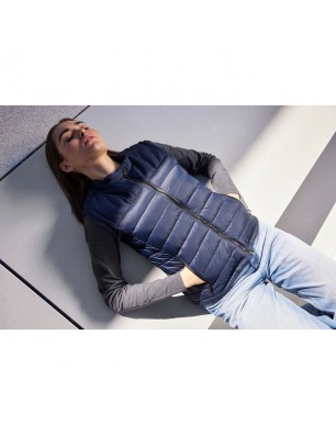 Padded vest with stand-up collar for promotion and life style