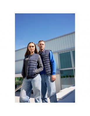 Padded vest with stand-up collar for promotion and life style