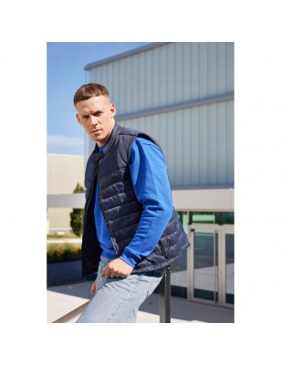 Padded vest with stand-up collar for promotion and life style