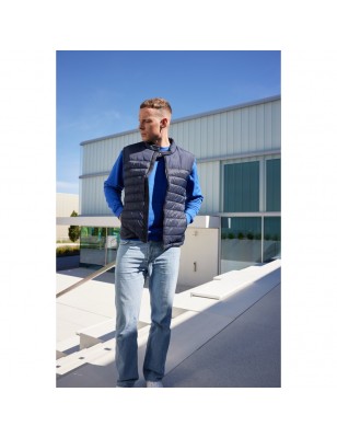 Padded vest with stand-up collar for promotion and life style