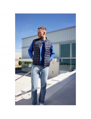 Padded vest with stand-up collar for promotion and life style