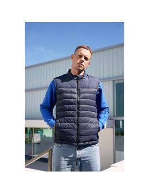 Padded vest with stand-up collar for promotion and life style