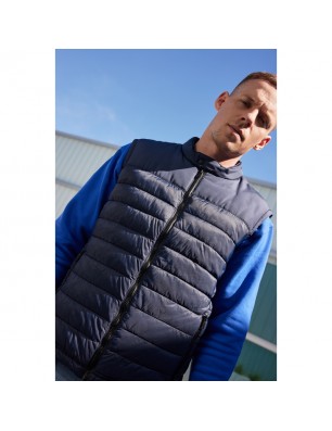 Padded vest with stand-up collar for promotion and life style