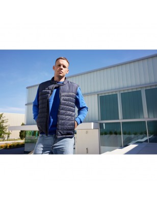 Padded vest with stand-up collar for promotion and life style