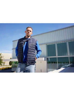 Padded vest with stand-up collar for promotion and life style