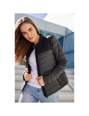 Padded jacket with stand-up collar for promotion and life style