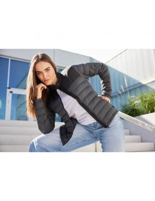 Padded jacket with stand-up collar for promotion and life style