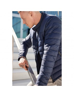 Padded jacket with stand-up collar for promotion and life style