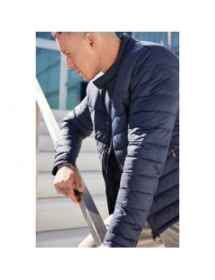 Padded jacket with stand-up collar for promotion and life style