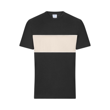 Unisex T-shirt with contrasting insert