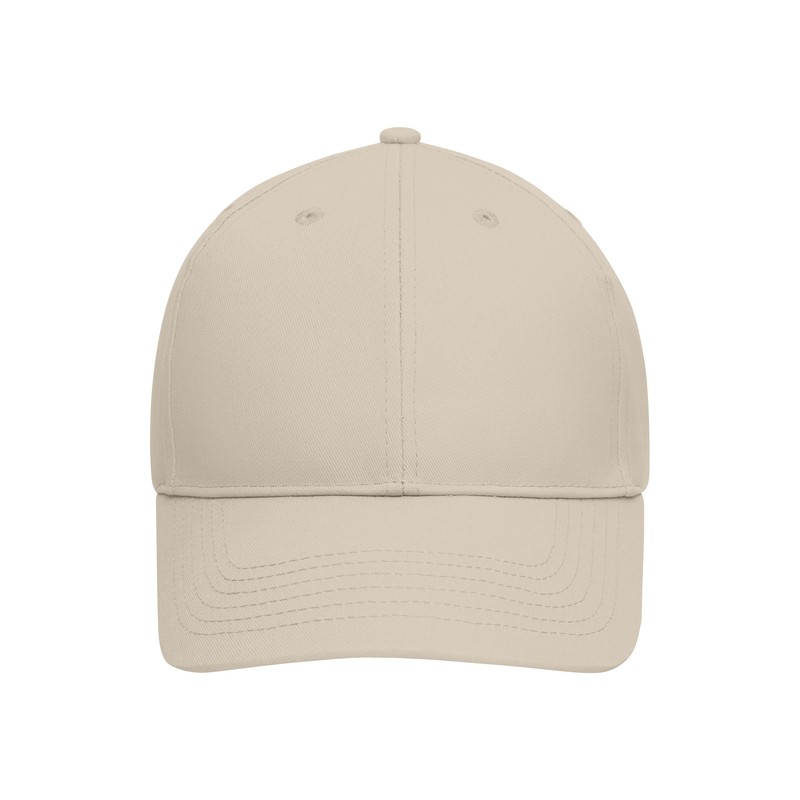 6 panel cap with unbrushed surface