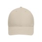 6 panel cap with unbrushed surface