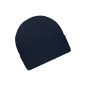 Coarse knit winter beanie with brim