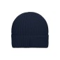 Coarse knit winter beanie with brim