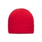 Coarse knit winter beanie with brim