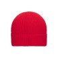 Coarse knit winter beanie with brim