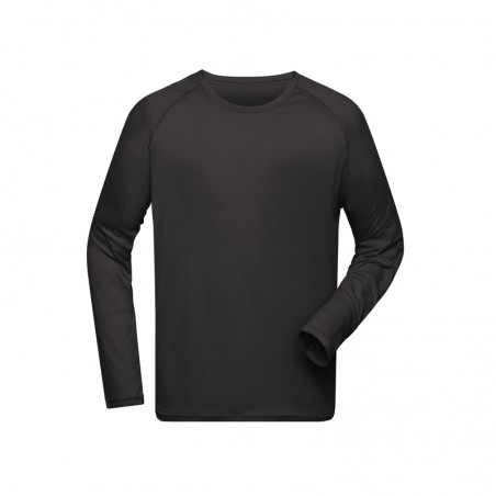 Long-sleeved functional T-shirt made of recycled polyester for sports and fitness