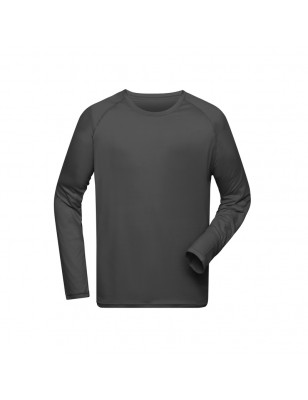 Long-sleeved functional T-shirt made of recycled polyester for sports and fitness