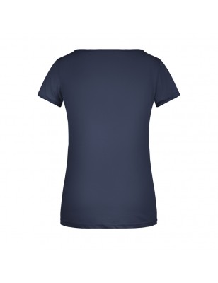 Ladies' T-shirt with trendy roll hem