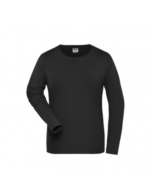 Long-sleeved T-shirt made of soft elastic single jersey