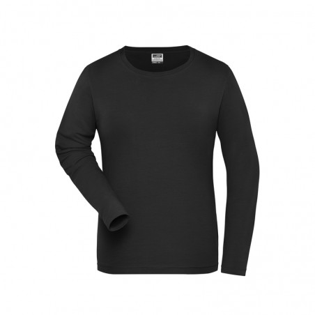 Long-sleeved T-shirt made of soft elastic single jersey