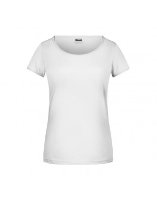 Ladies' T-shirt with trendy roll hem