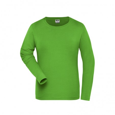 Long-sleeved T-shirt made of soft elastic single jersey