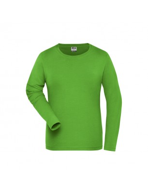 Long-sleeved T-shirt made of soft elastic single jersey