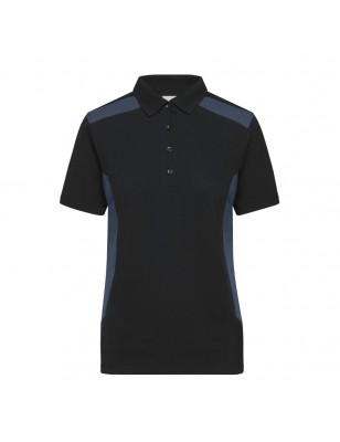 Durable, easy care polo shirt with contrasting insets