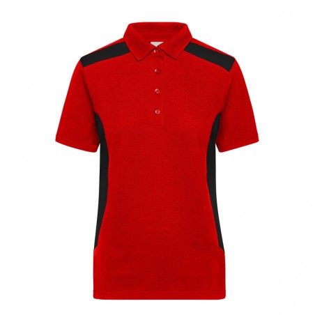 Durable, easy care polo shirt with contrasting insets