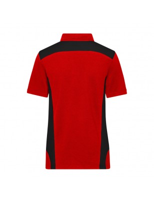 Durable, easy care polo shirt with contrasting insets