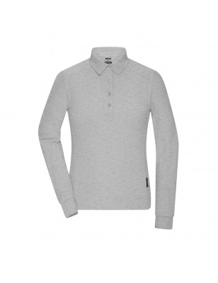 Durable and easy-care long-sleeved poloshirt