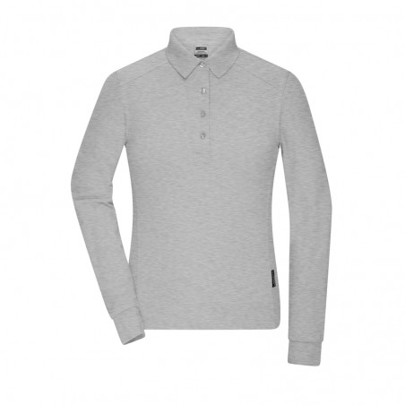 Durable and easy-care long-sleeved poloshirt