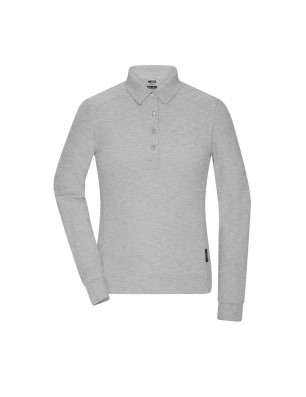 Durable and easy-care long-sleeved poloshirt