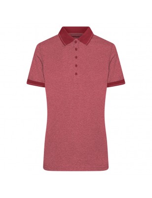 Melange polo shirt with fashionable details