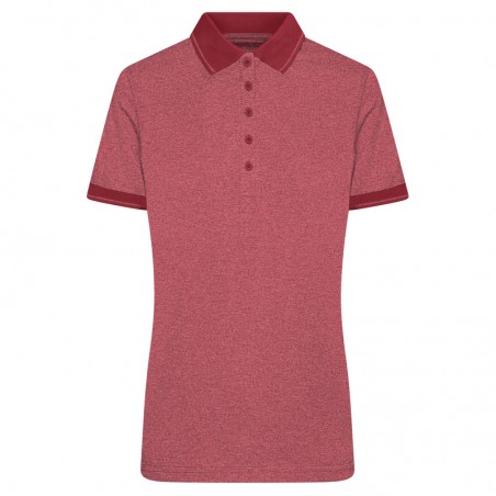 Melange polo shirt with fashionable details