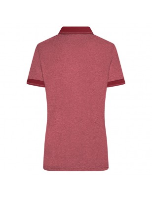 Melange polo shirt with fashionable details