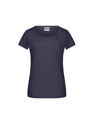 Ladies' T-shirt with fashionable breast pocket