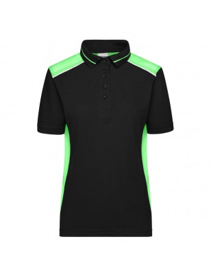 Durable, easy care poloshirt with contrasting insets