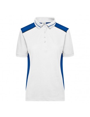 Durable, easy care poloshirt with contrasting insets