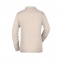 Durable, easy care long-sleeved poloshirt with breast pocket