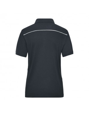 Hard-wearing and easy-care polo shirt with contrasting piping